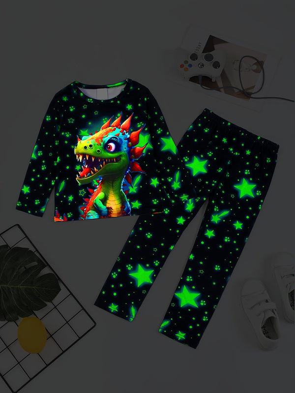 DinoGlow Pyjama Set - Stralende Avonden voor Avontuurlijke Kinderen