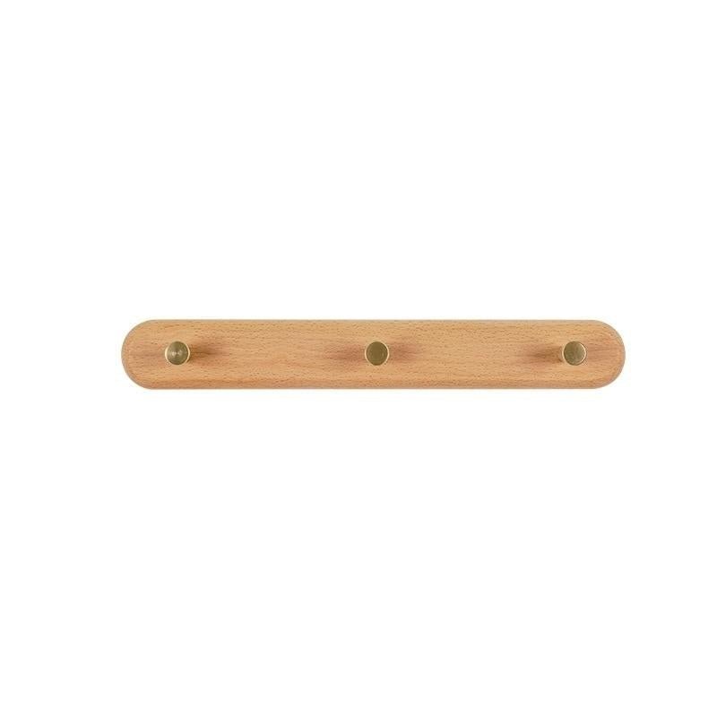 Wandgarderobe van hout met messing haken - LignaHook