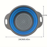 Opvouwbare Siliconen Vergiet Set – Perfect voor Pasta, Groenten en Fruit