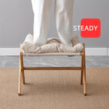 Lichtgewicht Opvouwbare Bamboe Voetsteun – Comfortabel en Praktisch voor Thuis en Kantoor