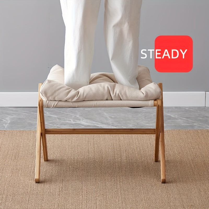 Lichtgewicht Opvouwbare Bamboe Voetsteun – Comfortabel en Praktisch voor Thuis en Kantoor