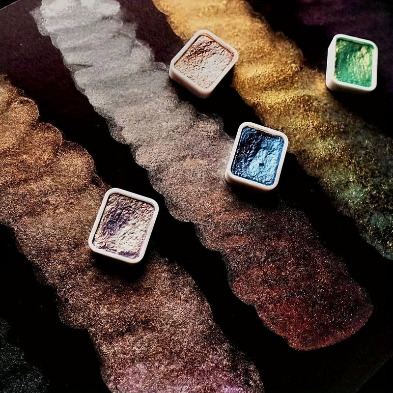 Pearl Waterverfverfset – 20 Kleuren in Vaste Vorm voor Schilderkunst en Kalligrafie