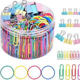 240-delige paperclip en binder set | Bureauaccessoires | Clips en elastiekjes voor school of kantoor