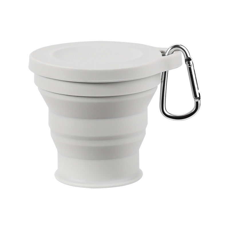 Opvouwbare Silicone Beker met Karabijnhaak - Draagbare en Duurzame Beker voor Outdoor en Kamperen