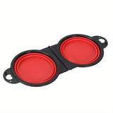 Opvouwbare Dubbele Hondenbakken – Handig en Draagbaar voor Reizen en Wandelen