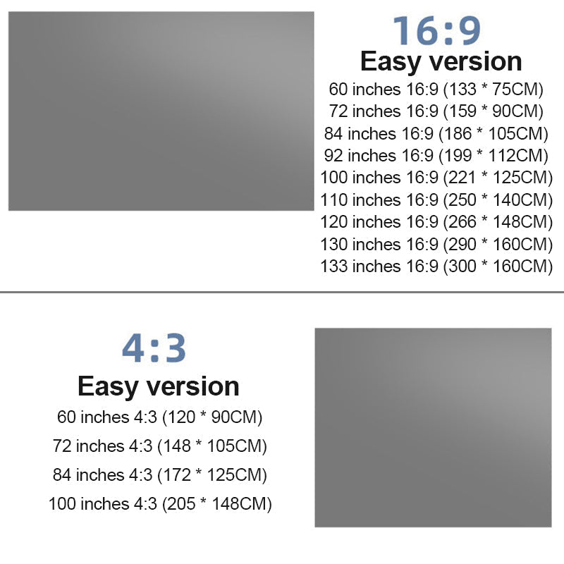 Draagbare 4K Anti-Licht Vouwscherm