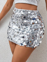 BamGleam Bodycon Pailletten Rok | Feestrok Dames | Minirok met pailletten voor feestelijke gelegenheden