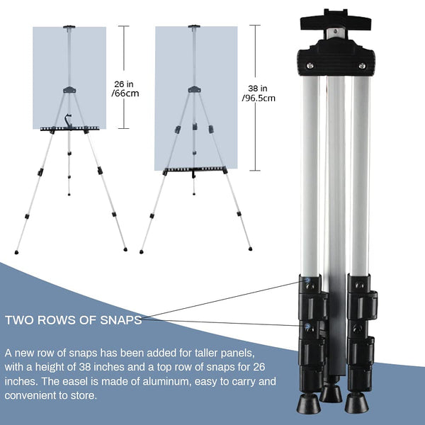 Verstelbare Metalen Schildersezel – Praktisch en Makkelijk Mee te Nemen