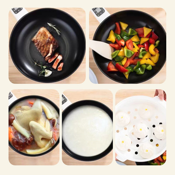 Multifunctionele Elektrische Koekenpan met Stoomfunctie – CookEase