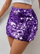 BamGleam Bodycon Pailletten Rok | Feestrok Dames | Minirok met pailletten voor feestelijke gelegenheden