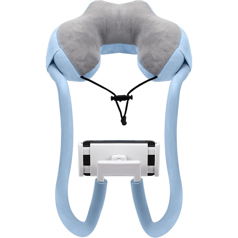 ReisLuxe Verstelbare Neksteun met Telefoonhouder - Voor Comfort en Gemak