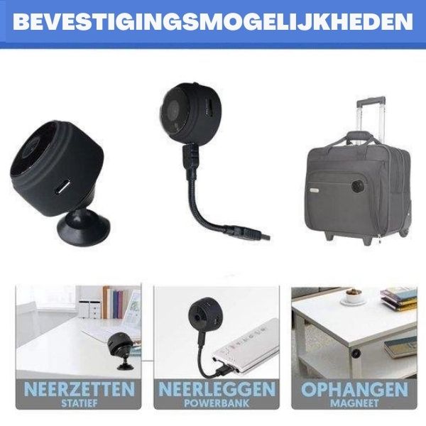 CamSpy - Mini Beveiligingscamera - HD - 1080P - Draadloos