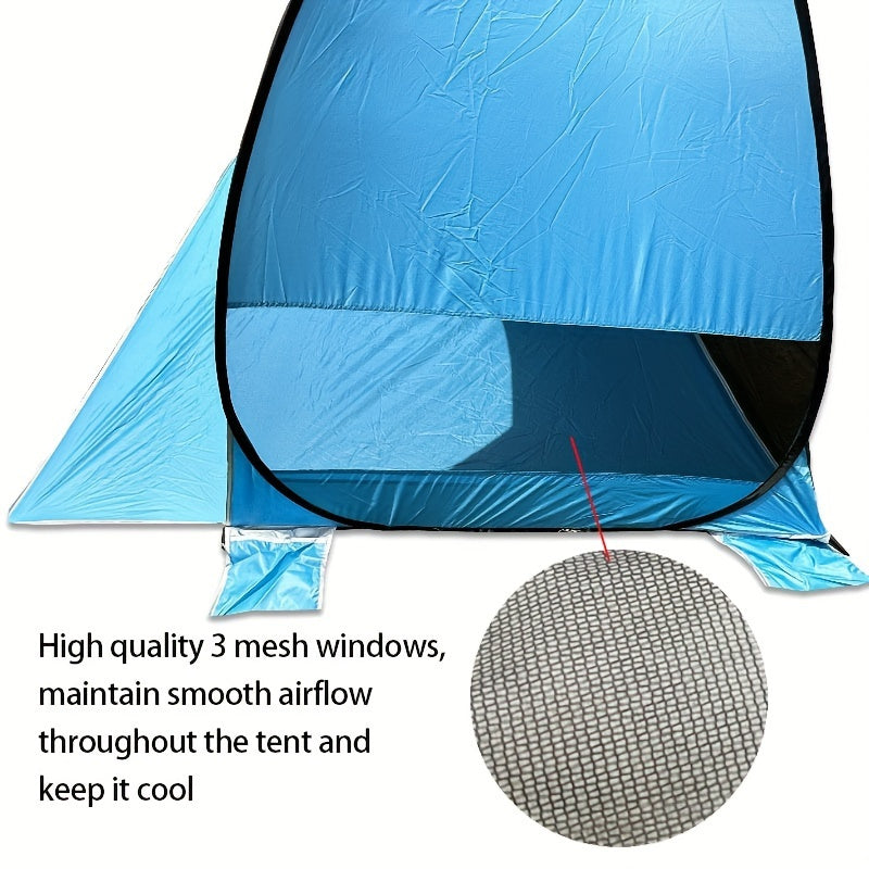Draagbare Strandtent voor 2-3 Personen – UPF 50 Bescherming en Lichtgewicht Ontwerp