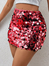 BamGleam Bodycon Pailletten Rok | Feestrok Dames | Minirok met pailletten voor feestelijke gelegenheden