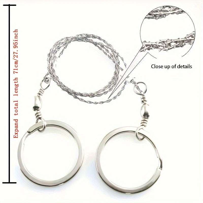 Multifunctioneel Draadzaagje van Roestvrij Staal – Essentieel Overlevingsgereedschap voor Kamperen en Outdoor Avonturen