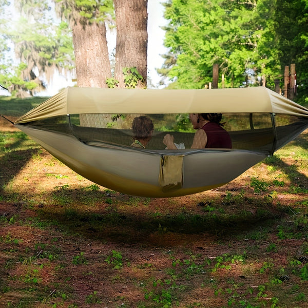 Dubbele Hangmat met Muggennet - Comfortabel en Beschermend voor Kamperen en Reizen
