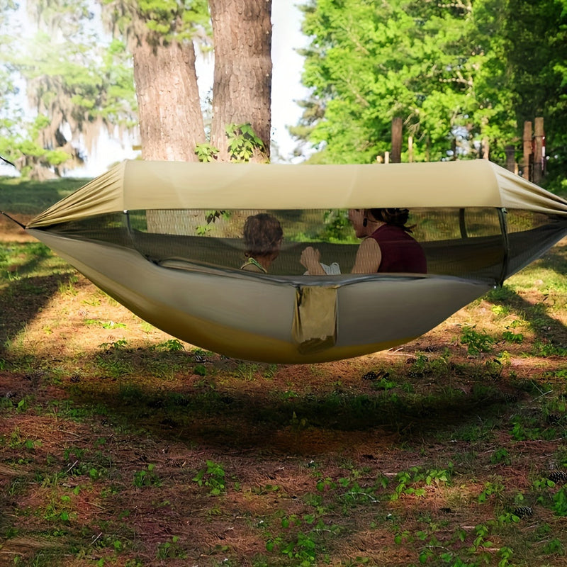 Dubbele Hangmat met Muggennet - Comfortabel en Beschermend voor Kamperen en Reizen