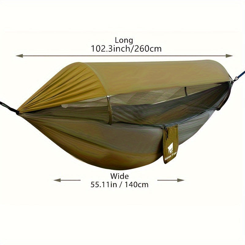 Dubbele Hangmat met Muggennet - Comfortabel en Beschermend voor Kamperen en Reizen