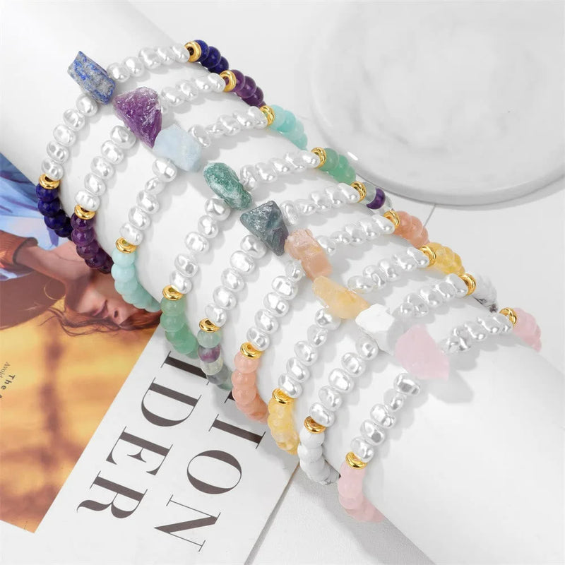 Natuurlijk Kristallen Kralen Armband – Eline