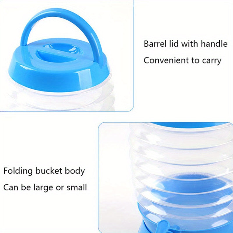 Draagbare Vouwbare Wateremmer – 3,5L met Inklapbare Kraan