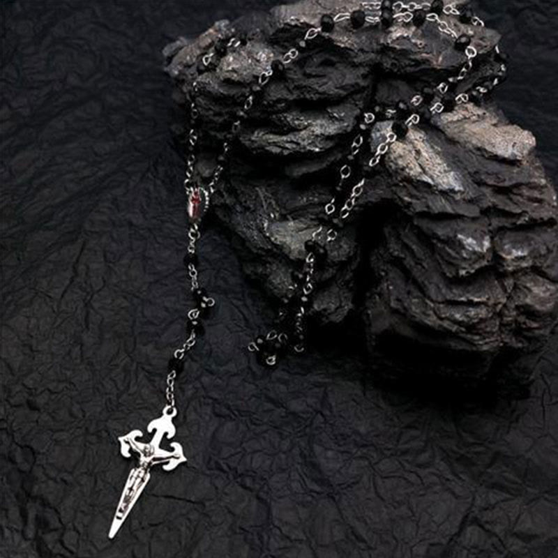 Hartvormige rozenkrans-halsketting met kattenoogstenen – Elara