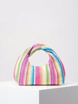 Bohemian Stro Handtas Zomer | Strandtas | Holle bloemen geweven tas met casual stijl