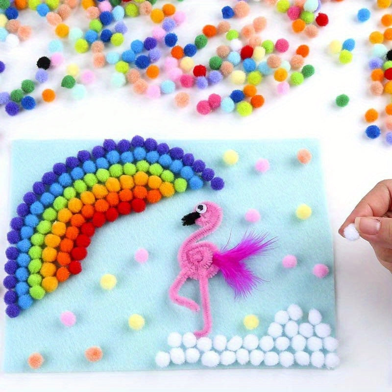 DIY Pompons Set – 2000 Stuks voor Creatieve Knutselprojecten