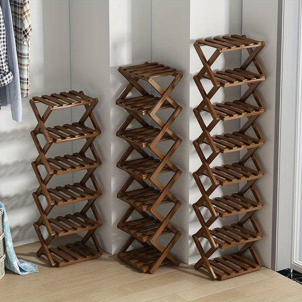 Functioneel Bamboe Schoenenrek – Compact en Flexibel voor Kleine Ruimtes