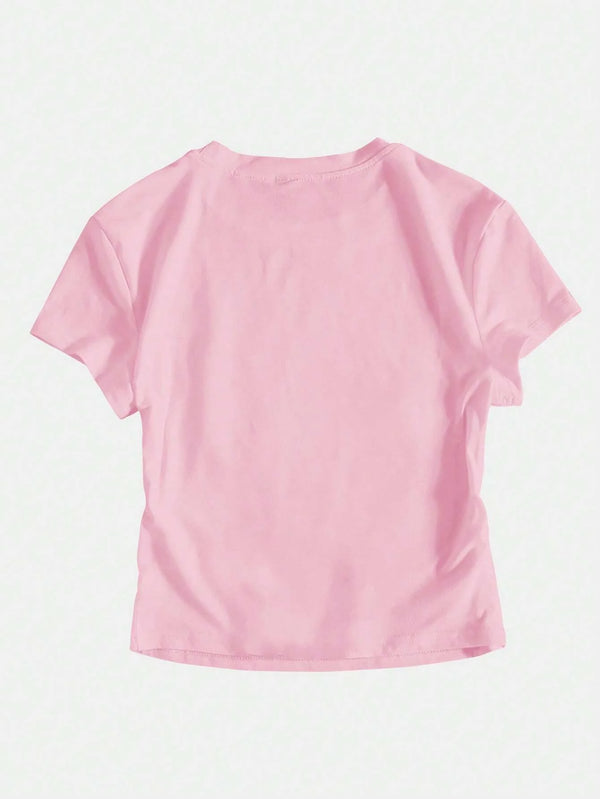 Casual T-shirt met Letterprint | Dames T-shirts | Veelzijdig en Modieus T-shirt voor Dames