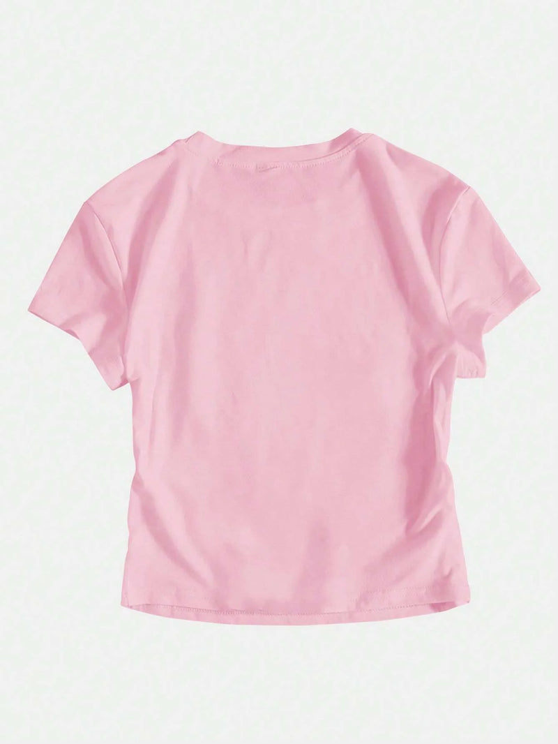 Casual T-shirt met Letterprint | Dames T-shirts | Veelzijdig en Modieus T-shirt voor Dames