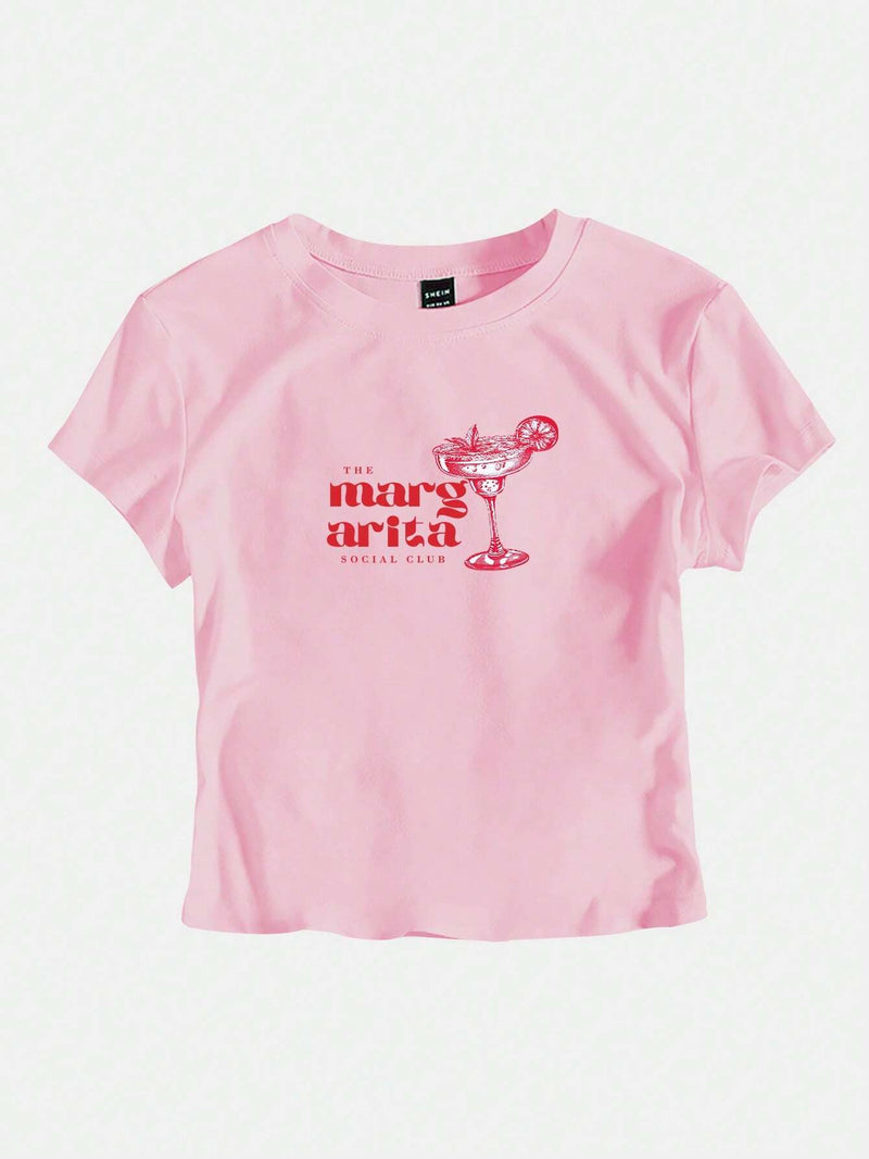 Casual T-shirt met Letterprint | Dames T-shirts | Veelzijdig en Modieus T-shirt voor Dames
