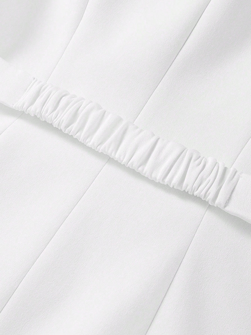 Asymmetrische Blazer met Riem | Damespakken | Stijlvolle Tweedelige Pak voor Zakelijke Gelegenheden