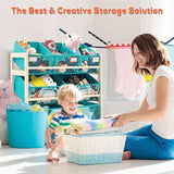 Speelgoedorganizer met 3 Niveaus en Opbergdozen – Perfect voor Kinderkamer en Speelgoedopslag