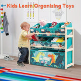 Speelgoedorganizer met 3 Niveaus en Opbergdozen – Perfect voor Kinderkamer en Speelgoedopslag