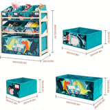 Speelgoedorganizer met 3 Niveaus en Opbergdozen – Perfect voor Kinderkamer en Speelgoedopslag