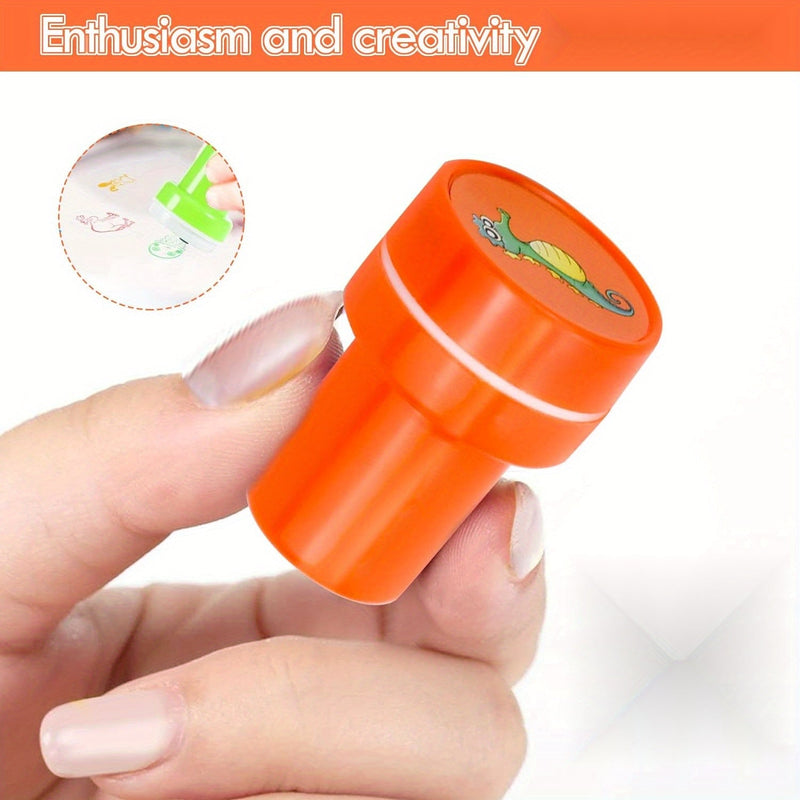 Kleurige Dierenstempelset – 26 Verschillende Stempels voor Creatief Knutselen en Educatie