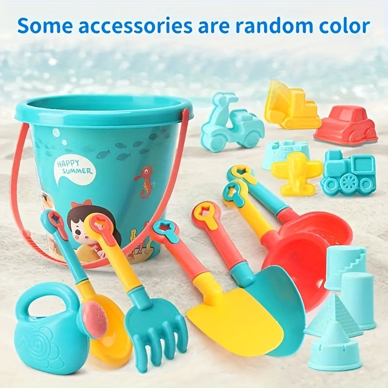 18-delige Strand- en Sneeuwspeelgoed Set – Compleet met Emmer, Schep en Fun Tools voor Creatief Spelen
