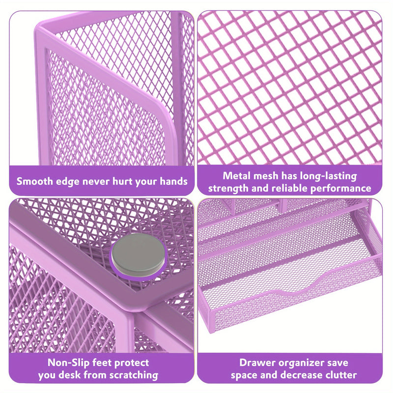 Slimme Organisatie Bureaurek - Multifunctionele Opbergruimte voor Je Kantoorbenodigdheden