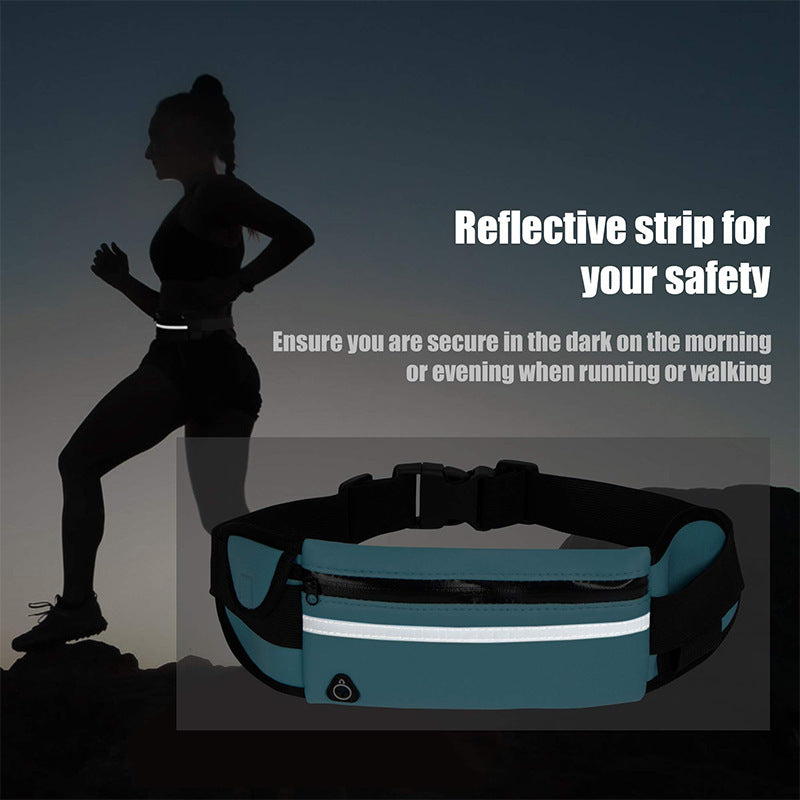 Compacte Reflecterende Sportheuptas – Waterdichte Telefoonhouder en Fleshouder voor Hardlopen en Fitness