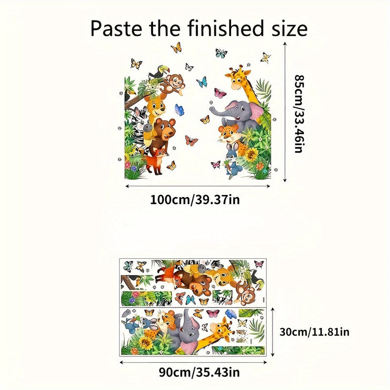 Kleurrijke Dieren Wandstickers - Speelplezier voor de Kinderen