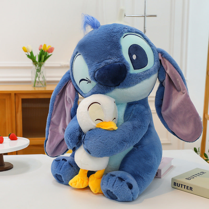 Kawaii Stitch Pluche Knuffel - Schattige Cartoon Slaappop voor Bedtijd en Versiering