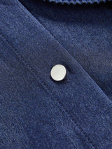 Denim Blouse met Bloem Detail | Damesblouses | Unieke en Artistieke Casual Outfit