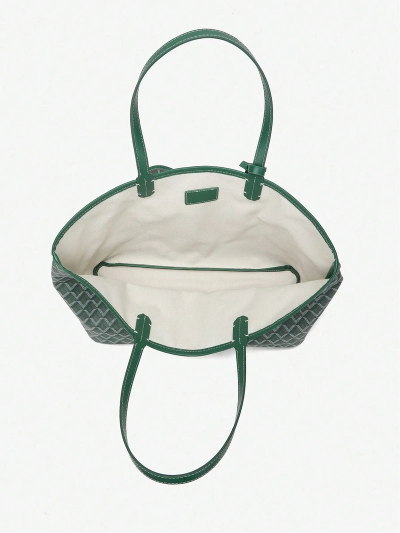Casual Schouder Handtas Dames PVC | Tote Bag | Lichtgewicht grote tas voor studenten