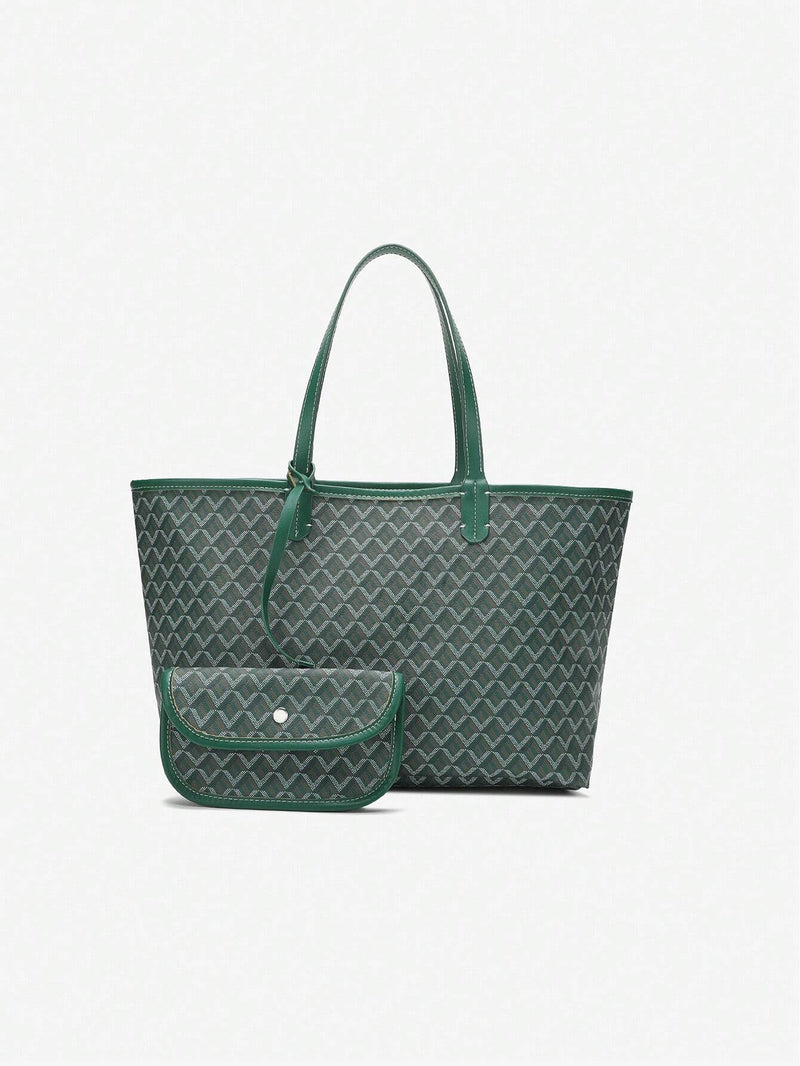 Casual Schouder Handtas Dames PVC | Tote Bag | Lichtgewicht grote tas voor studenten