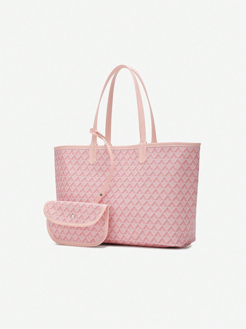 Casual Schouder Handtas Dames PVC | Tote Bag | Lichtgewicht grote tas voor studenten