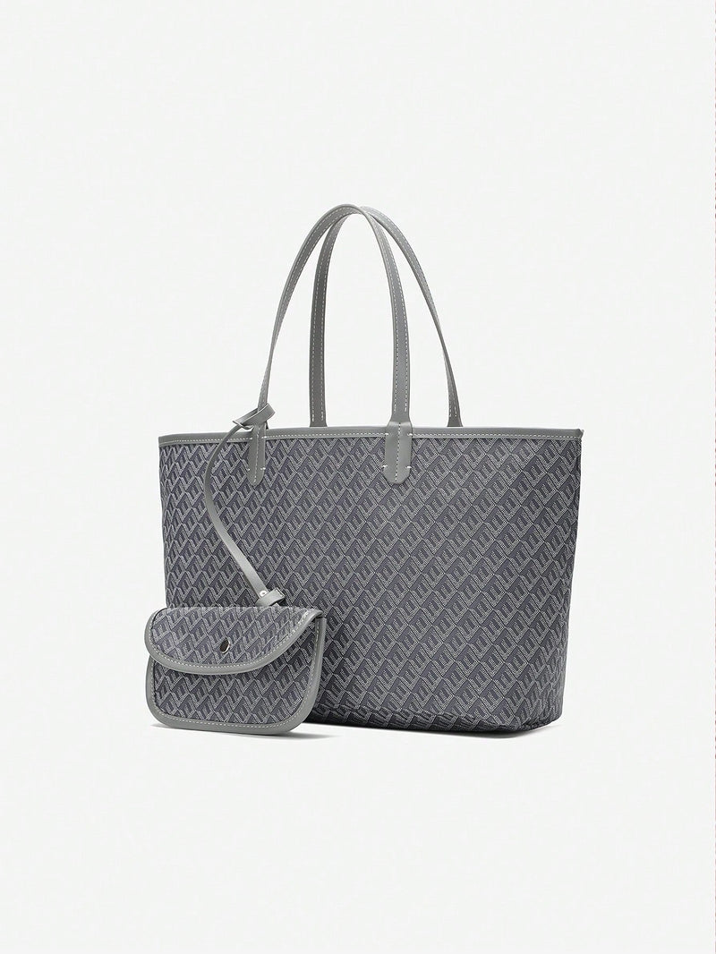 Casual Schouder Handtas Dames PVC | Tote Bag | Lichtgewicht grote tas voor studenten