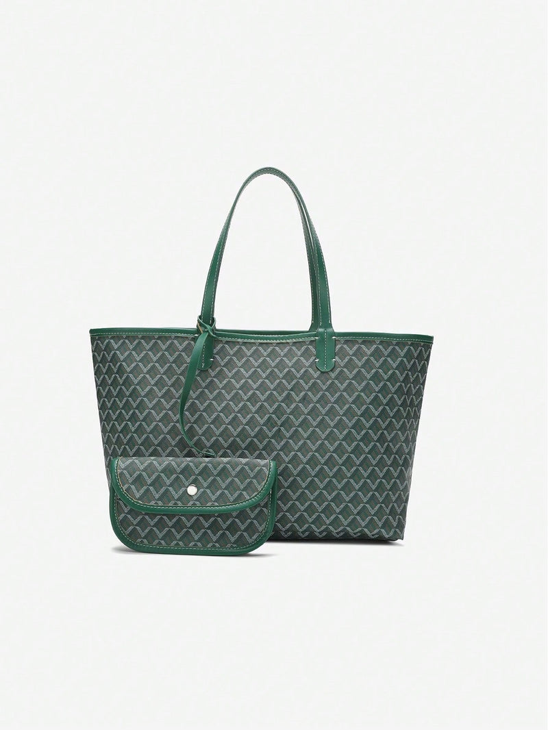 Casual Schouder Handtas Dames PVC | Tote Bag | Lichtgewicht grote tas voor studenten