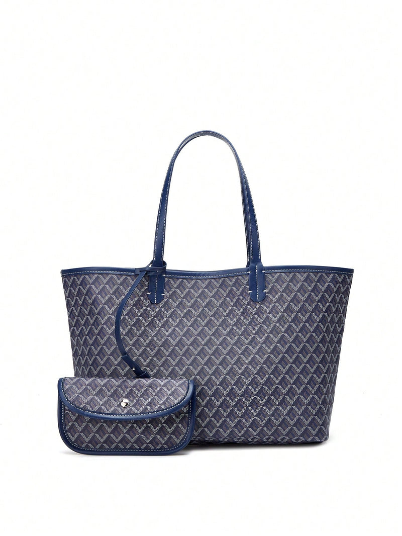 Casual Schouder Handtas Dames PVC | Tote Bag | Lichtgewicht grote tas voor studenten