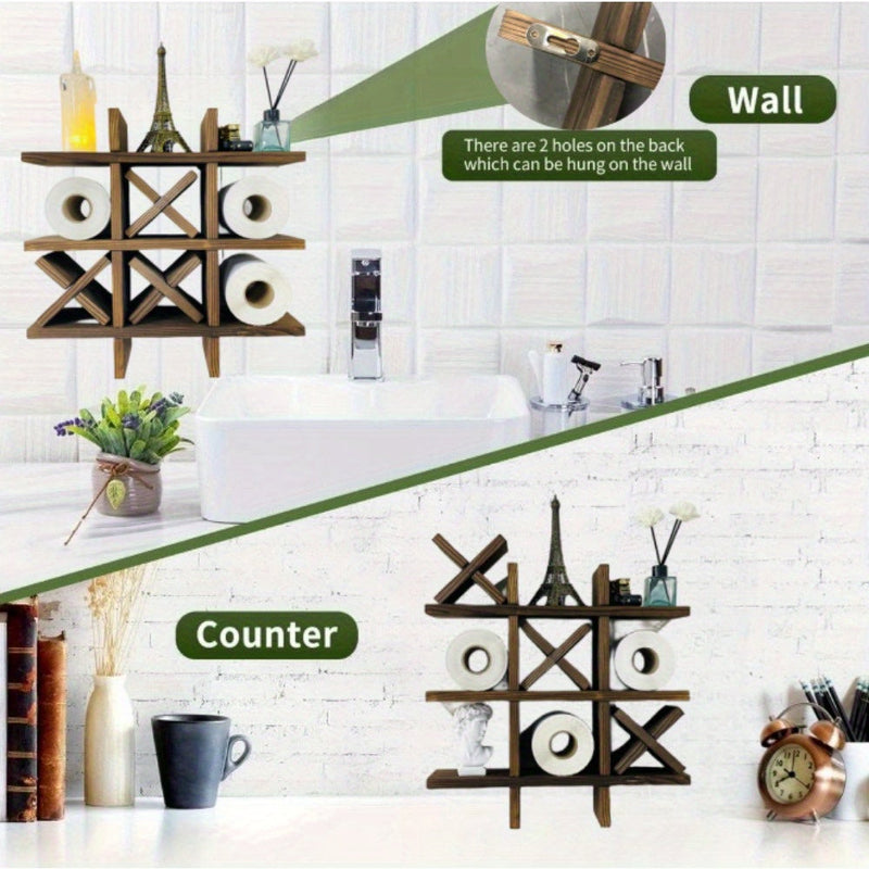 Rustieke Houten Toiletpapierhouder – Geïnspireerd door ambachtelijke houten werk