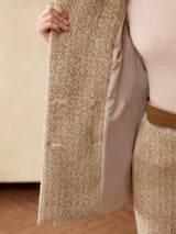 Dubbelrijige Blazer met Gespriem | Damespakken | Klassiek Tweedelig Pak met Modern Detail